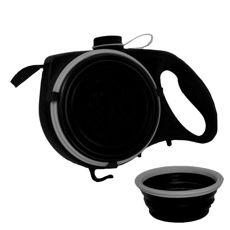 5 multifonctionnels dans 1 bouteille d'eau en nylon de laisse de chien avec le distributeur de sac de déchets de cuvette