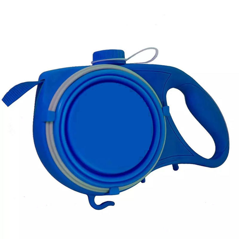 5 DANS 1 bouteille d'eau portative de chien de laisse en nylon de chien avec le distributeur pliant de sac de dunette de chien de cuvette