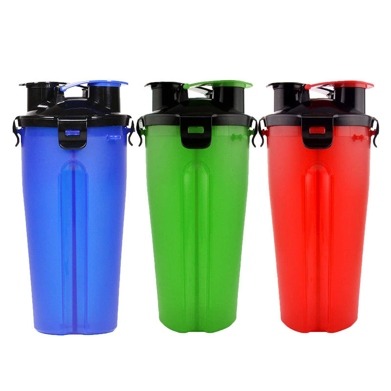 2 dans des cuvettes pliantes de 1 du chien 350ml de l'eau bouteille de nourriture avec Carabiner