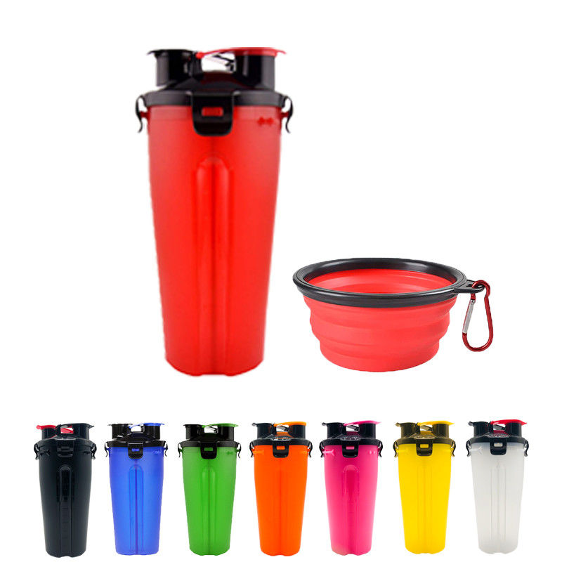 Cuvettes pliantes Carabiners du chien 350ml de l'eau de bouteille portative de nourriture