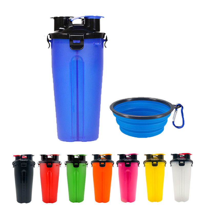 l'eau du chien 350ml et bouteille Hallupets de nourriture avec les cuvettes portatives pliantes