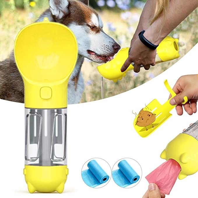 Support potable de sac de déchets de la bouteille 300ML de chien portatif