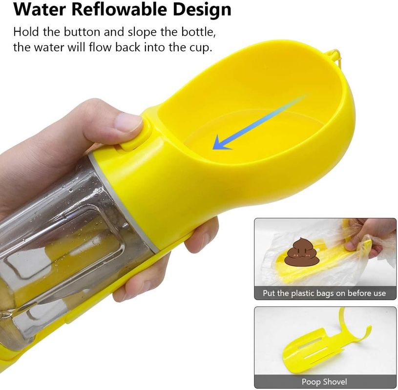 Support potable de sac de déchets de la bouteille 300ML de chien portatif