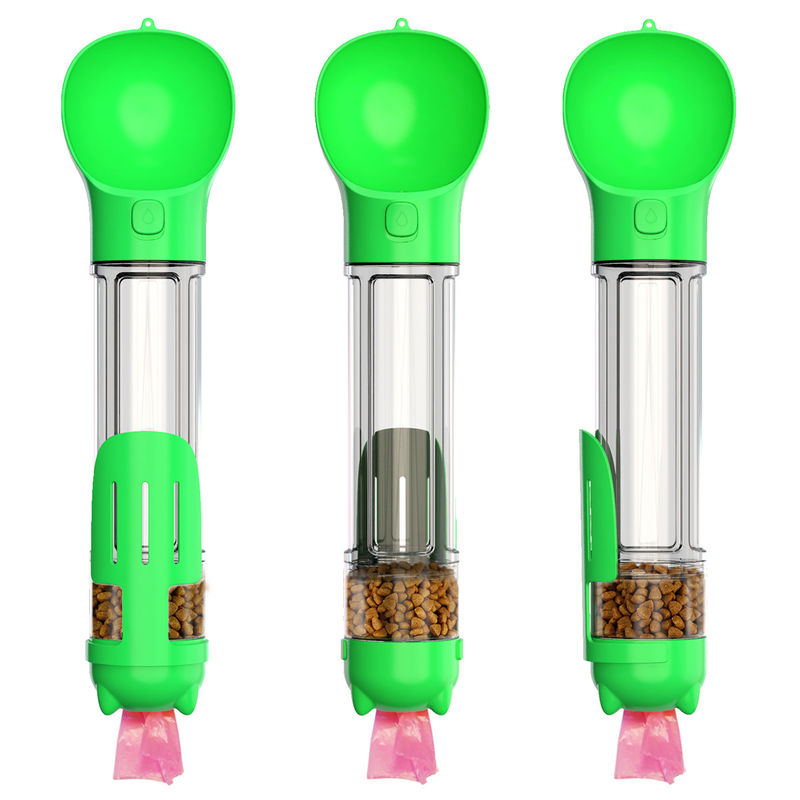 Mutifunctional 4 dans 1 bouteille d'eau portative 300ML de chiot pour la marche et le voyage