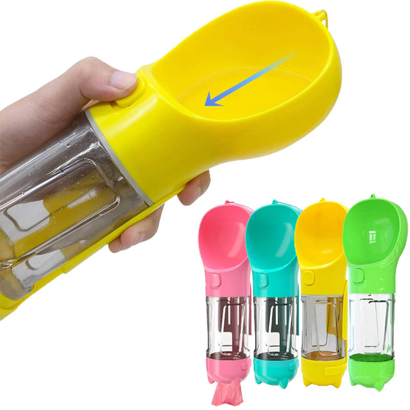 Cuvette potable des chiens 500ML de voyage de bouteille d'eau de tasse d'animal familier portatif de distributeur