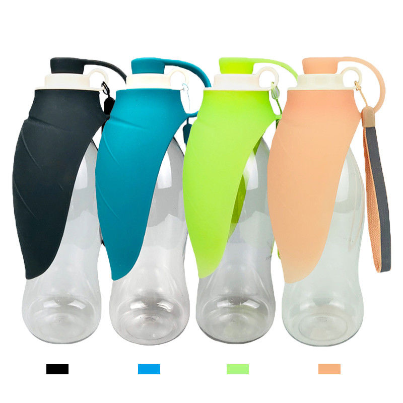 Bouteille d'eau portative de chien de silicone avec la cuvette pliante