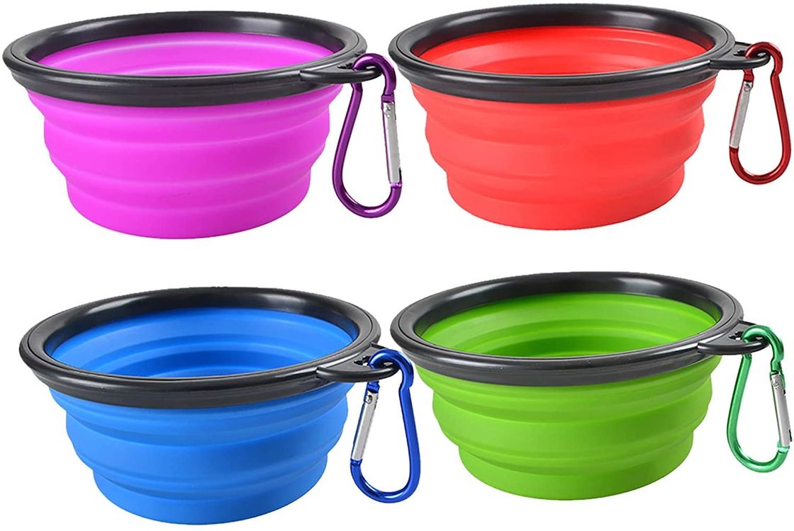 Cuvette pliante de chien pliable de voyage de bande expansible pour le chat d'animal familier