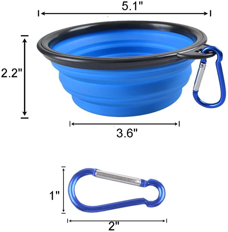 Cuvette pliante de chien portatif léger pour l'alimentation extérieure de nourriture de l'eau