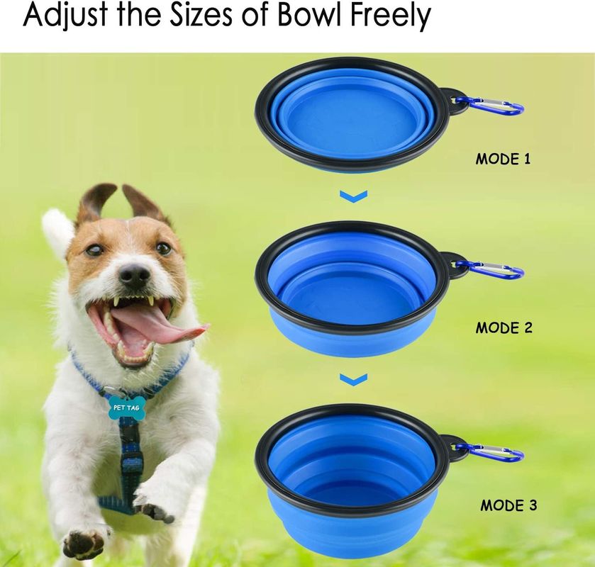 Cuvette pliante de chien portatif léger pour l'alimentation extérieure de nourriture de l'eau