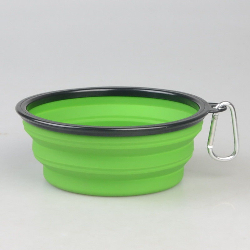 Cuvette extérieure de chien de silicone d'ABS pliante pour la cuvette de chien de voyage portative