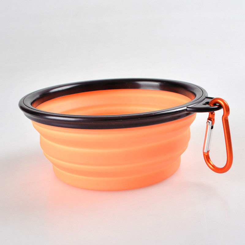 Cuvette extérieure de chien de silicone d'ABS pliante pour la cuvette de chien de voyage portative