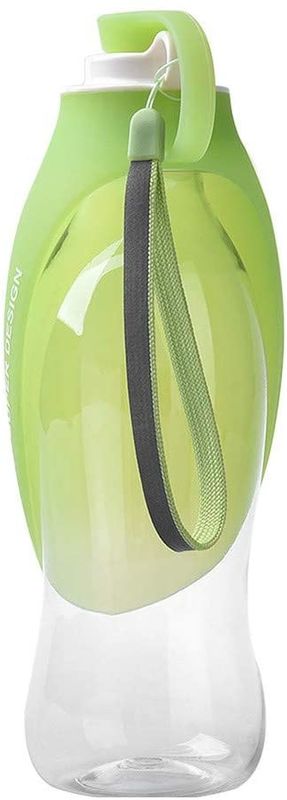 La fuite de bouteille d'eau de chien de silicone de Hallupets rendent 2 portatifs dans 1 bouteille résistants de chien