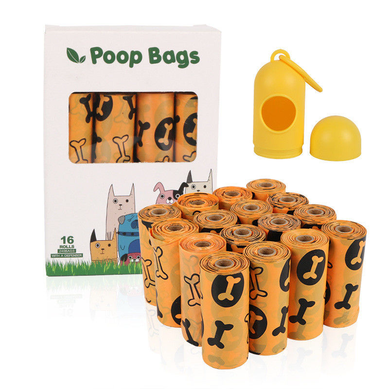 La dunette biodégradable du chien 100 met en sac 16 Rolls BSCI avec les sacs évalués de dunette de chien de la terre de distributeur
