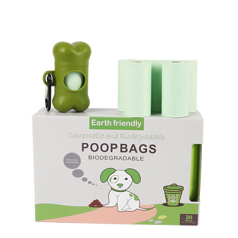 La dunette biodégradable de chien de 20 de Rolls distributeurs d'os met en sac les approvisionnements écologiques de chiot