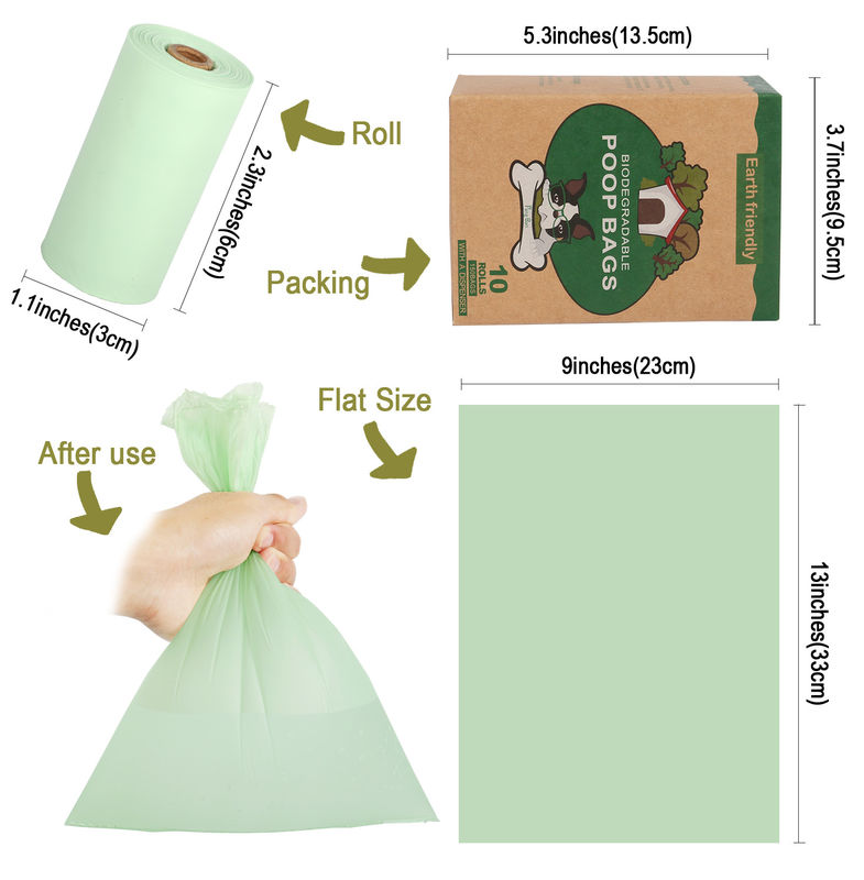 La dunette biodégradable libre en plastique compostable de chien de 100% met en sac avec le distributeur