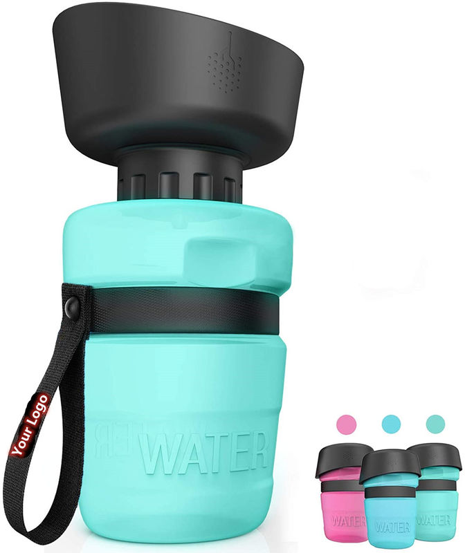 bouteille d'eau de chien de preuve de fuite de bouteille d'eau d'animal familier de silicone du HDPE 520ml