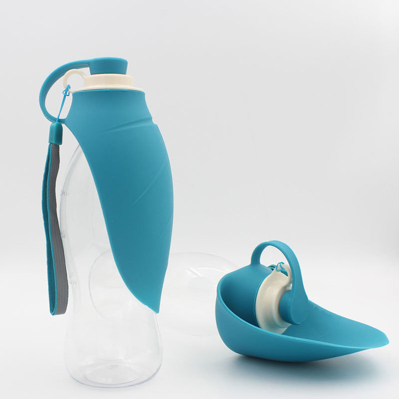 Conception portative extérieure 580ML de preuve de fuite de bouteille d'eau d'animal familier de silicone