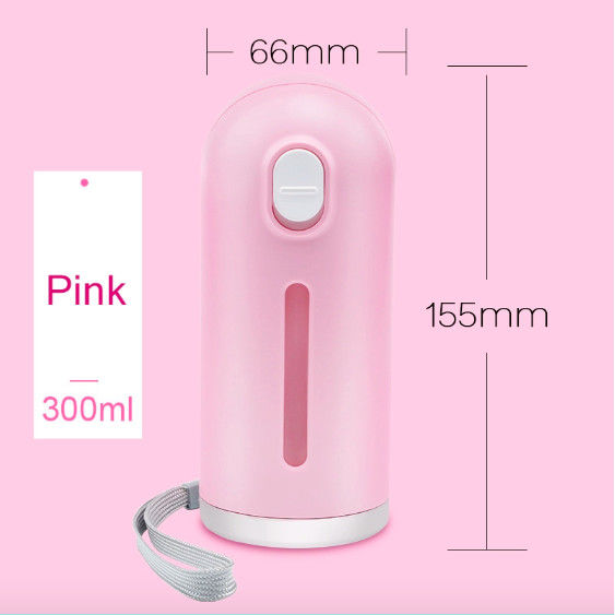 Petite bouilloire d'animal familier de Mini Portable de chien de chien de distributeur pliable rose de bouteille d'eau