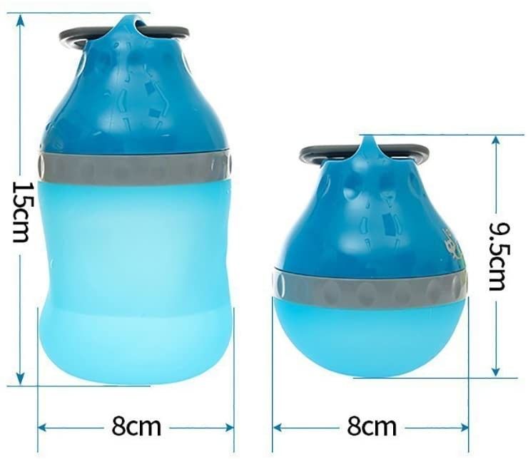 Bouteille d'eau de chien de silicone de nourriture 7 onces style d'amour de 14 onces pour de petits animaux familiers