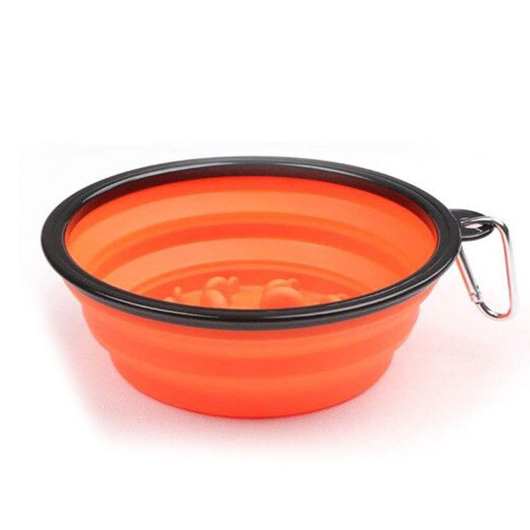 Cuvette pliante chien lent d'alimentation de grand 4 tasses de 35oz BPA de chien de cuvette se pliante libre de l'eau