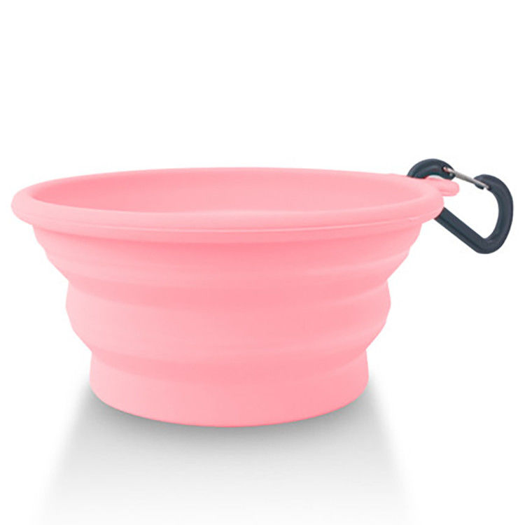 Plats de alimentation de silicone de cuvette pliante de chien