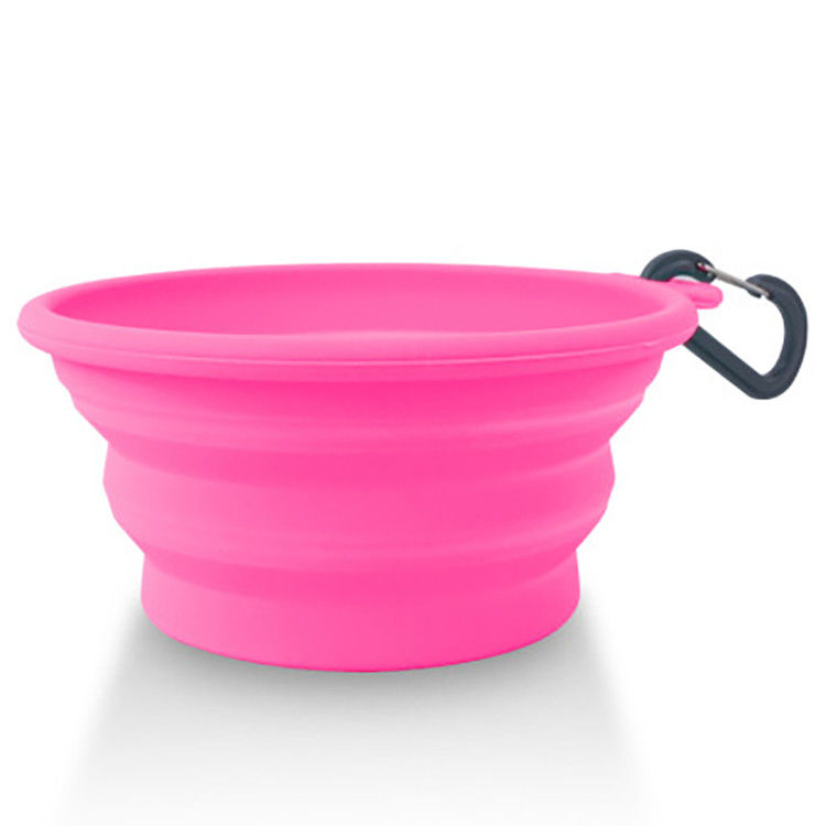 Plats de alimentation de silicone de cuvette pliante de chien