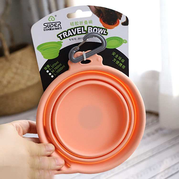 cuvette expansible de chien du silicone 24oz pour le plat de alimentation et de arrosage de voyage