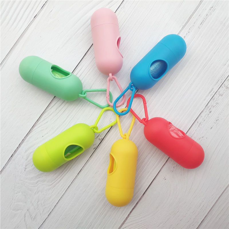 Support extérieur de sac de dunette de chien de boîte de déchets d'ordures de distributeur de sac de dunette de chien portatif de silicone