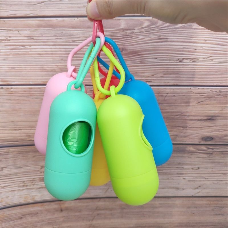 Support extérieur de sac de dunette de chien de boîte de déchets d'ordures de distributeur de sac de dunette de chien portatif de silicone