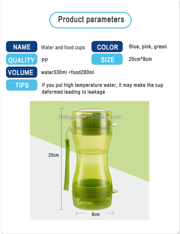Bouteille d'eau en gros de chien portative pour des animaux familiers Cat Feeding Milk Bottle