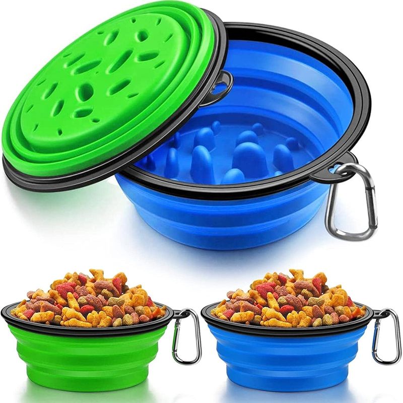 Lent mangez le bol d'aliments pour chiens l'alimentation que lente interactive enflent des cuvettes de chien d'arrêt pour l'amusement