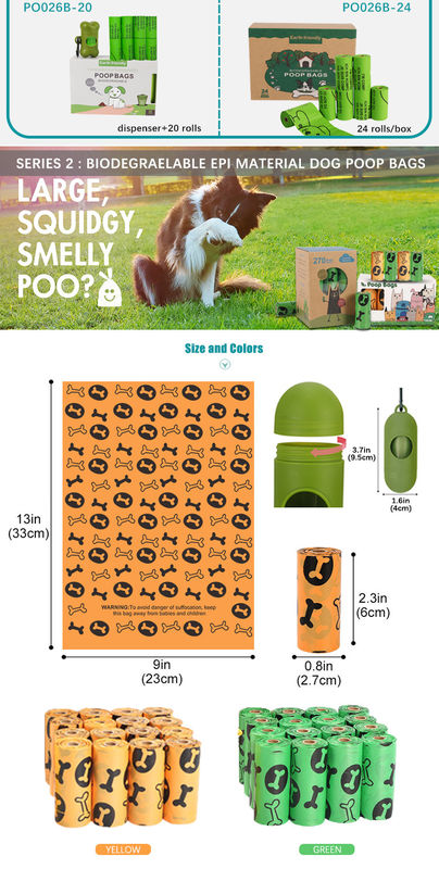 Cat Dog Poop Bag Dispenser 100% biodégradable