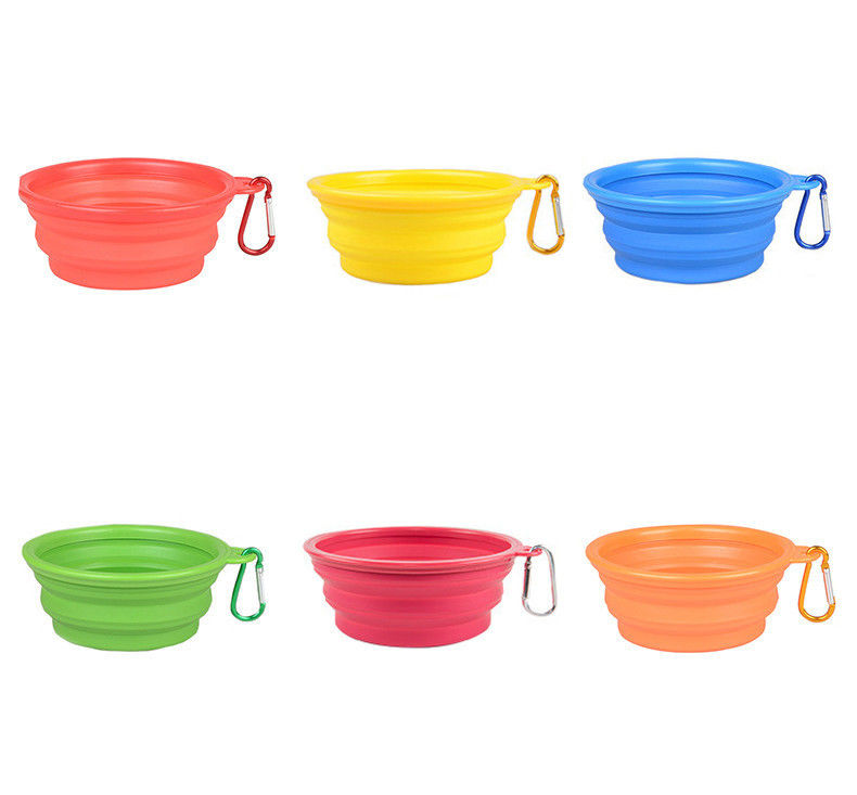 Catégorie comestible de silicone de cuvette pliable pliante d'animal familier pour l'alimentation de chien