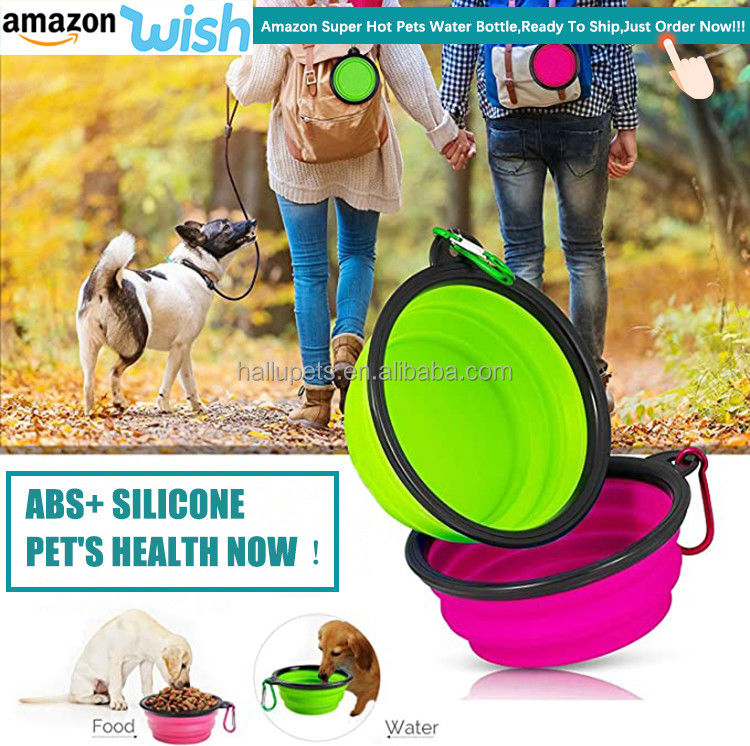 Catégorie comestible de silicone de cuvette pliable pliante d'animal familier pour l'alimentation de chien